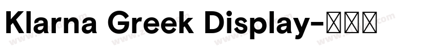 Klarna Greek Display字体转换